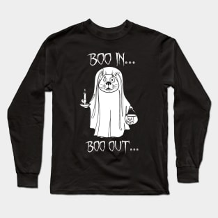 Boo in Boo Out T Shirt Funny Halloween Costume Men Women Kids Long Sleeve T-Shirt